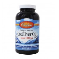 Carlson Cod Liver Oil Super 1000mg 鱈魚肝油 250粒(TG型態)