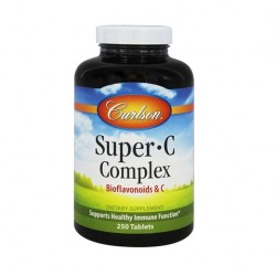 Carlson Super C 維他命C ( 含生物類黃酮 Vitamin C+P) 250顆 素食可