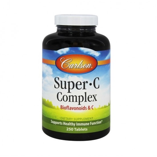 Carlson Super C 維他命C ( 含生物類黃酮 Vitamin C+P) 250顆 素食可