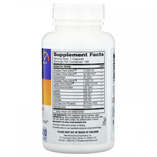 Enzymedica Digest Enzyme 完整酶配方 180粒 膠囊 消化酵素 消化酶