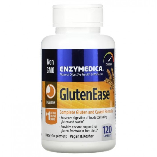  Enzymedica  GlutenEase  麩質消化酶  澱粉酶 穀蛋白酶 gluten ease 120顆 素食