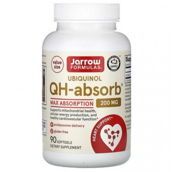 Jarrow Formulas Ubiquinol CoQ10 泛醇 200毫克 90顆軟膠囊 QH