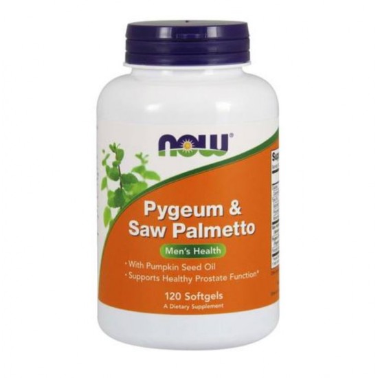 Now Pygeum&Saw Palmetto  非洲刺李與鋸棕櫚 含南瓜籽油 120顆  軟膠囊