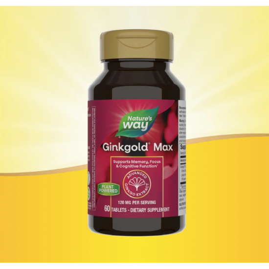 Nature's Way, Ginkgold® Max  120mg 專利銀杏萃取物 60 顆  