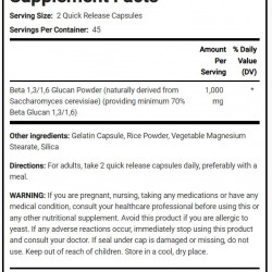 PipingRock Beta 1,3/1,6-D-Glucan 1000mg 90顆 /β-葡聚醣  4瓶一組 
