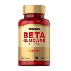PipingRock Beta 1,3/1,6-D-Glucan 1000mg 90顆 /β-葡聚醣  4瓶一組 