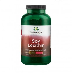 Swanson Lecithin Non-GMO 非基改大豆卵磷脂 1200mg 180顆 軟膠囊