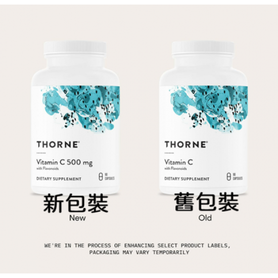 Thorne Vitamin  C 維他命C 90顆 含生物類黃酮  素食可