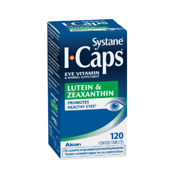 (已停產)Icaps 葉黃素 綜合維他命 120顆 (藍瓶)  Systane ICaps Eye Vitamin & Mineral Supplement, Lutein & Zeaxanthin Formula
