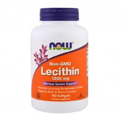 Now Lecithin Non-GMO 非基改大豆卵磷脂 1200mg 100顆  