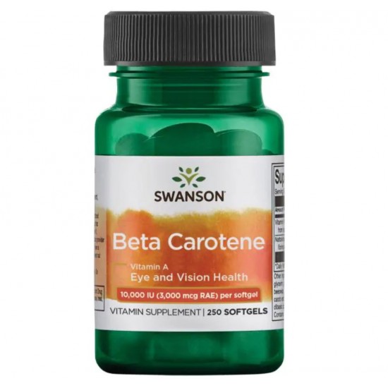 Swanson Beta-Carotene 維他命A  β-胡蘿蔔素 10000iu(3,000 mcg) 250粒