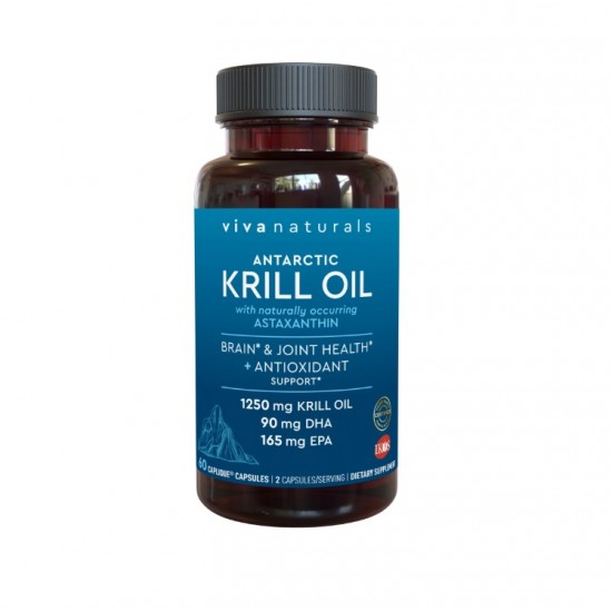 Viva Naturals Krill Oil 100％冷壓南極磷蝦油  1250mg 60顆